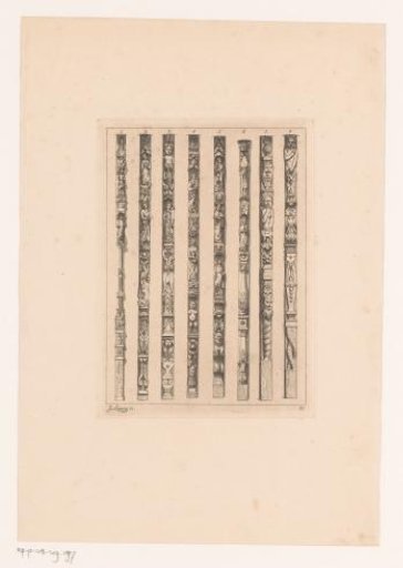 Eight different decorated lintels
