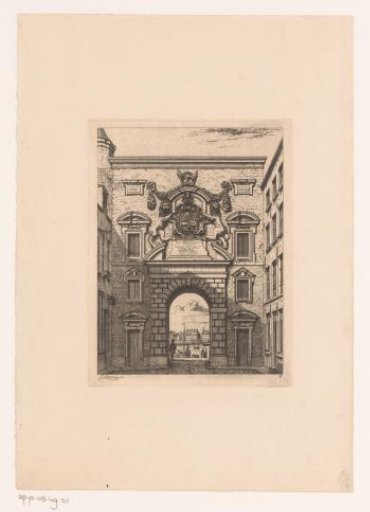 View of the Water Gate on the Scheldt in Antwerp