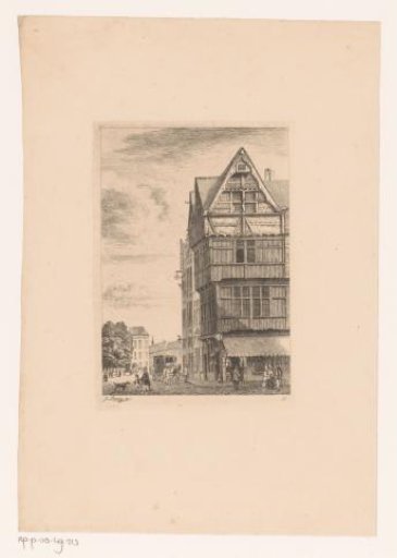 Wooden facade in the Kammenstraat in Antwerp