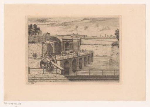 View of the former city gate Rode Poort in Antwerp