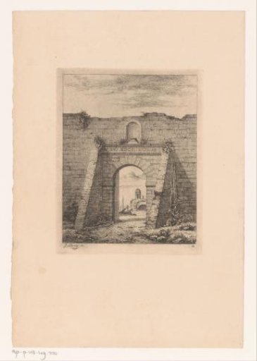Gate in the city wall of Sint-Laureins in Antwerp