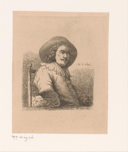 Portrait of an unknown man on a chair