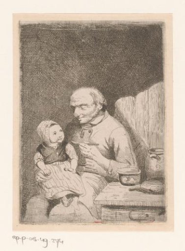 Man playing with the child sitting on his lap