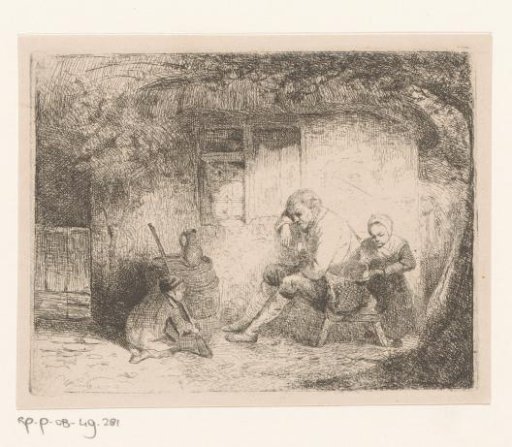 Hunter with two children