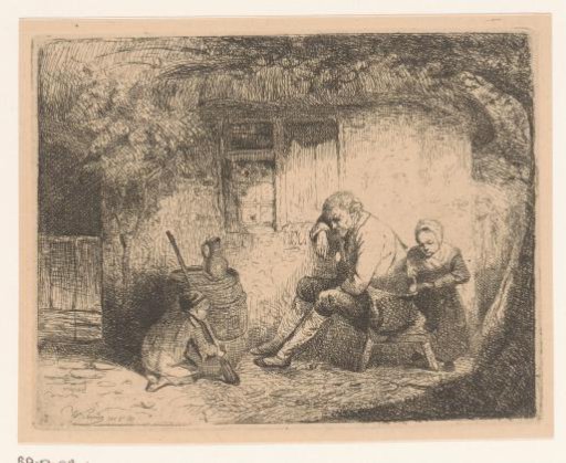 Hunter with two children