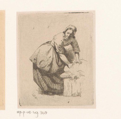 Woman bending forward