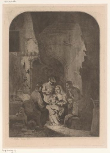Family with a sick child at the doctor's