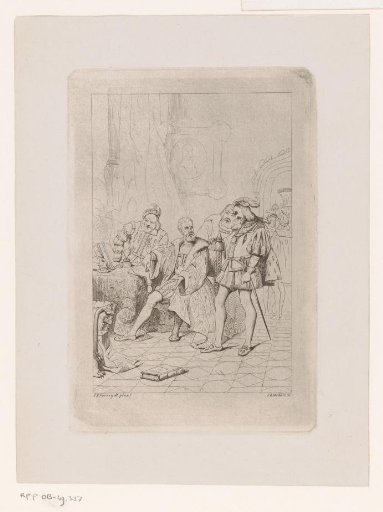 Interior with nobles at a table