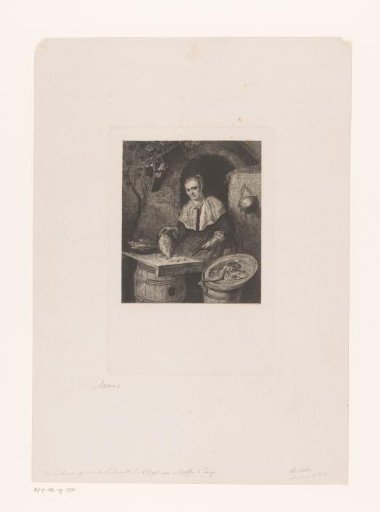 Woman preparing fish