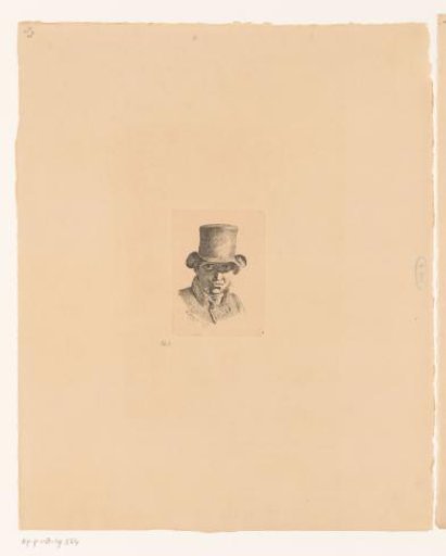 Young man with a tall hat