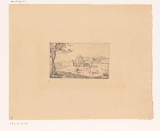 Landscape with walkers