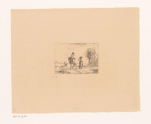 Landscape with figures on a road