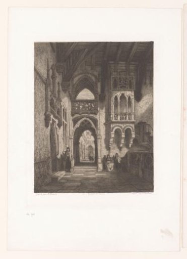Gothic courtyard in Galicia