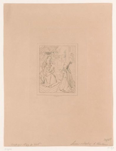Bishop Kneeling before Mary with Christ