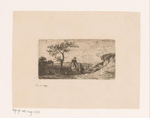 Landscape with a rider and a female beggar