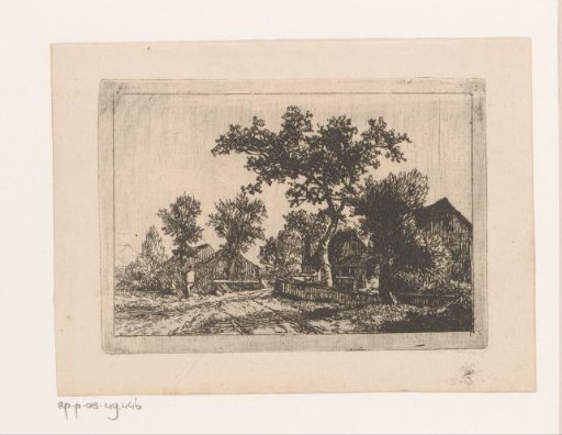 Man and woman in conversation near a village