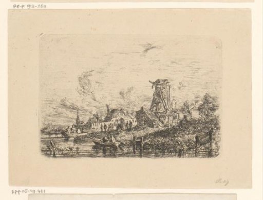 View of a village on the water