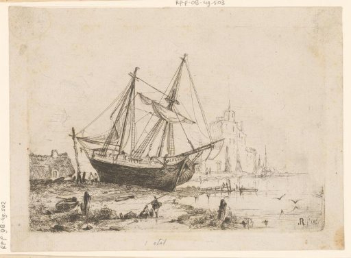 Ship Louis Landing Near a Fort