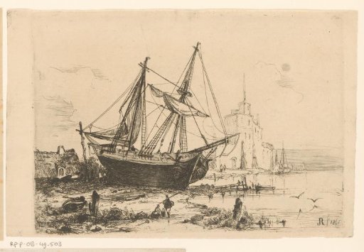 Ship Louis Landing Near a Fort