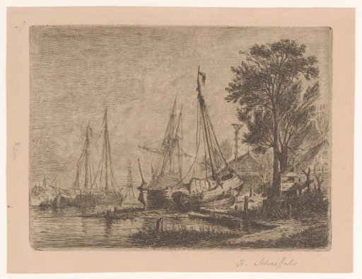 Shipyard on the water near Antwerp