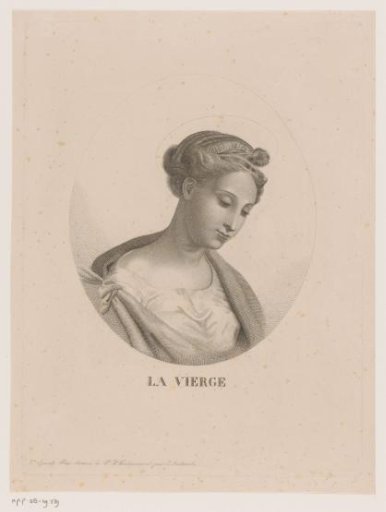 Bust of Mary in Oval