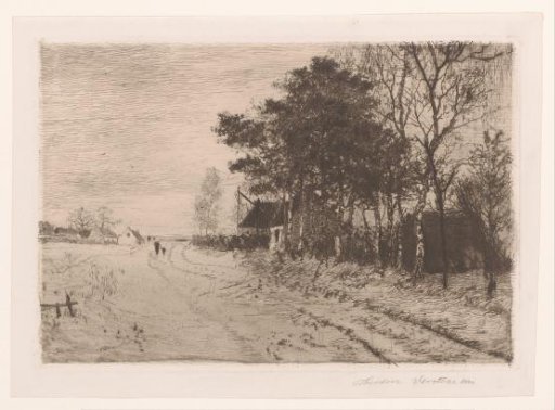 View of a country road with houses along it