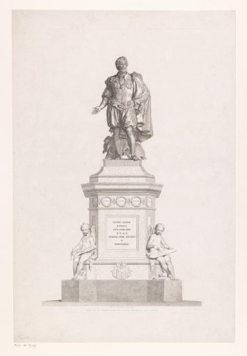 Statue of Rubens on the Groenplaats in Antwerp