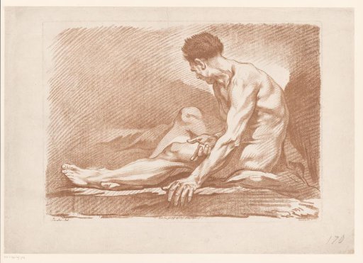 Study of a seated man
