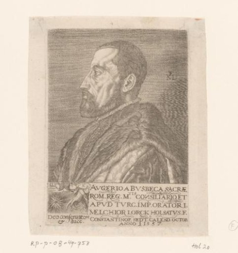 Portrait of Ogier Ghislain de Busbecq