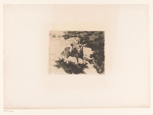 Goat climbing on the back of a billy goat