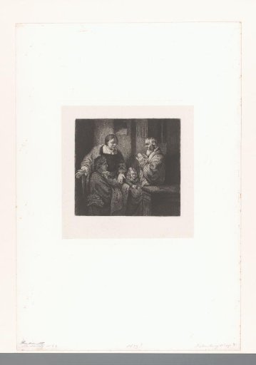 Young man and woman offering an old man a cloak