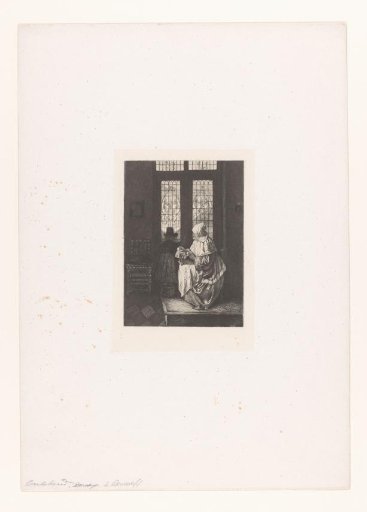 Interior with a Woman Making Lace and a Man at the Window