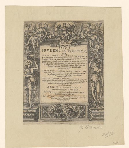 Personifications of Truth, Liberty and Justice surround the title cartouche