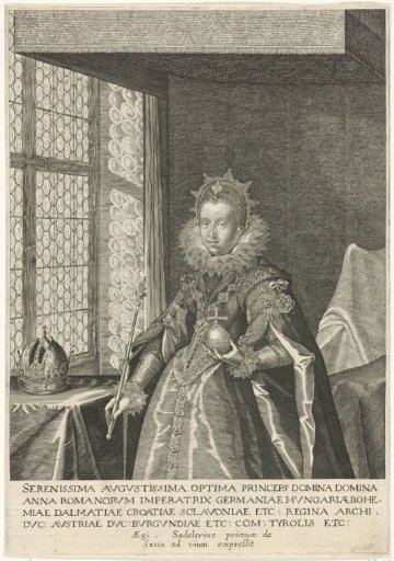 Portrait of Anna of Tyrol, wife of Emperor Matthias