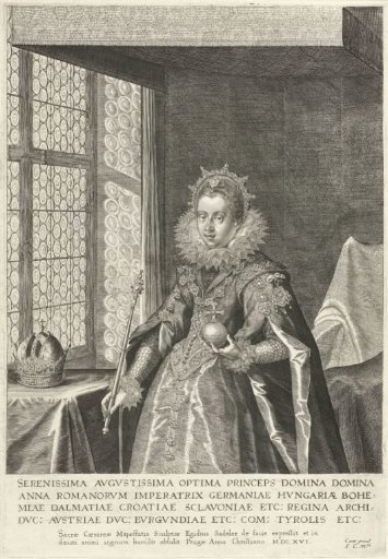 Portrait of Anna of Tyrol, wife of Emperor Matthias
