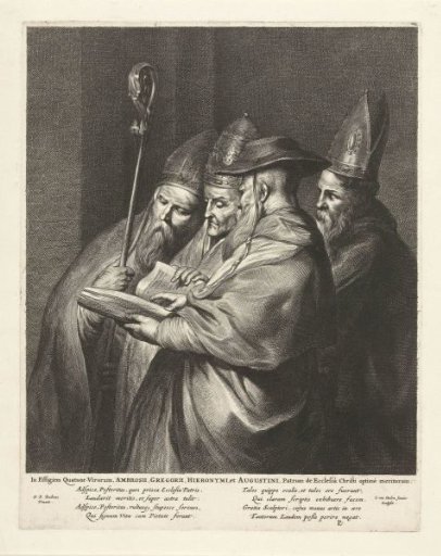 Four Church Fathers: Saints Ambrose, Gregory, Jerome and Augustine
