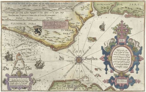 Map of the coasts of Flanders, Normandy and England