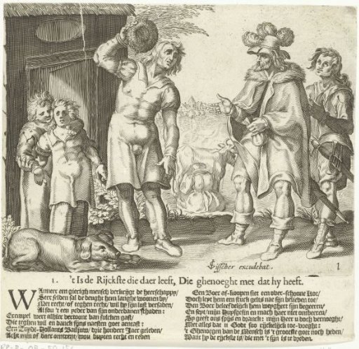 The bailiff attempts to buy the farmer's cow