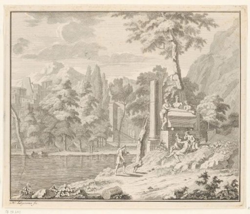 Arcadian Landscape with Tomb
