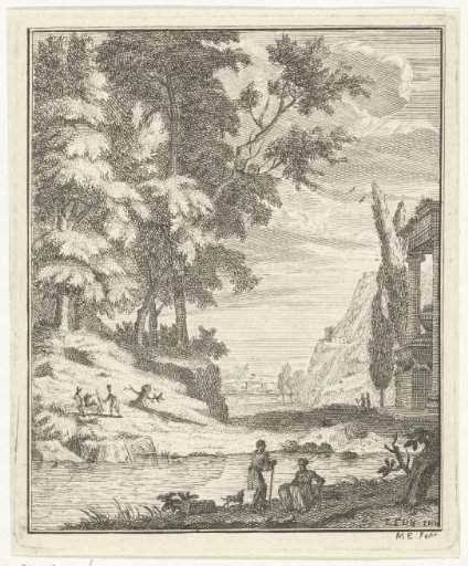 Arcadian Landscape with Donkey