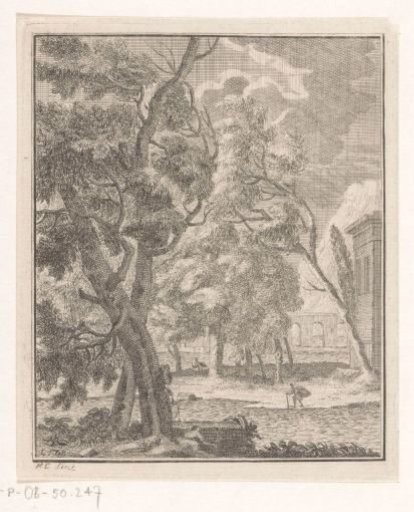 Arcadian Landscape with Traveler