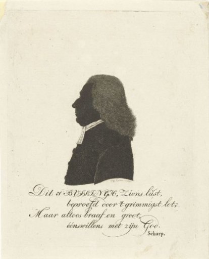 Silhouette portrait of J.W. Bussingh