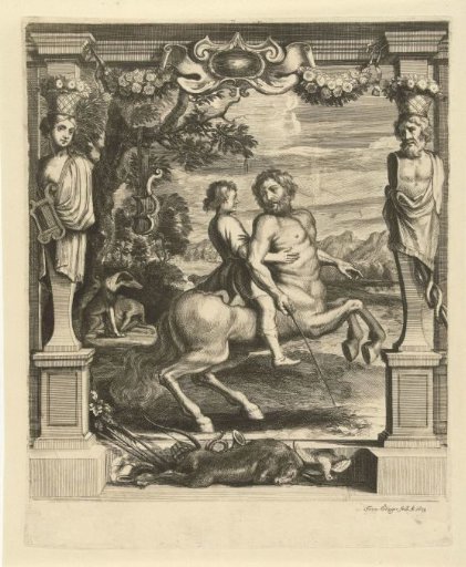 Achilles instructed by Chiron