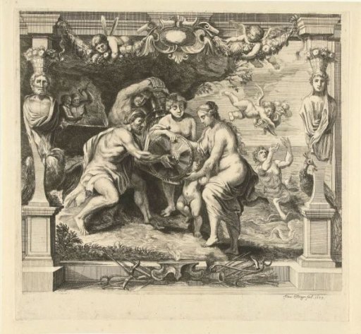 Thetis receives weapons for Achilles from Vulcanus