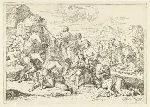 Moses Striking Water from the Rock