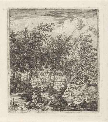 Landscape with swineherd