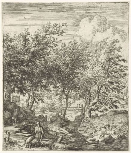 Landscape with swineherd