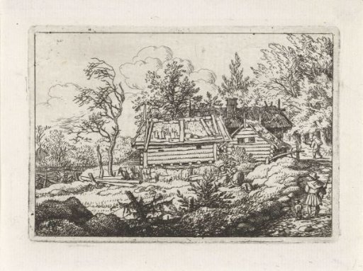 Hamlet with walker and dog