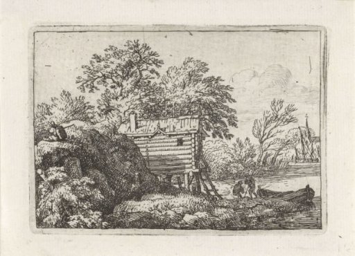Landscape with fisherman's hut