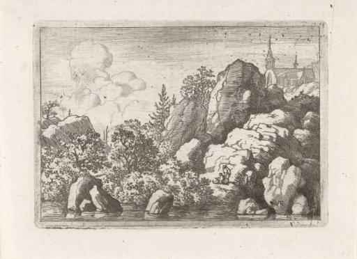 Landscape with church on a hill